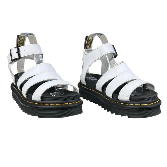 Dr. Martens Blaire White Leather Platform Sandal Size US 7 - Picture 5 of 10